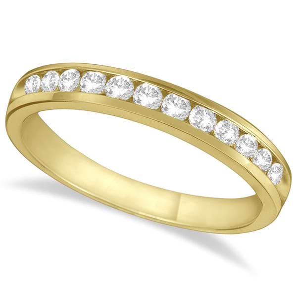 Channel-Set Diamond Anniversary Ring Band 14k Yellow Gold (0.40ct)