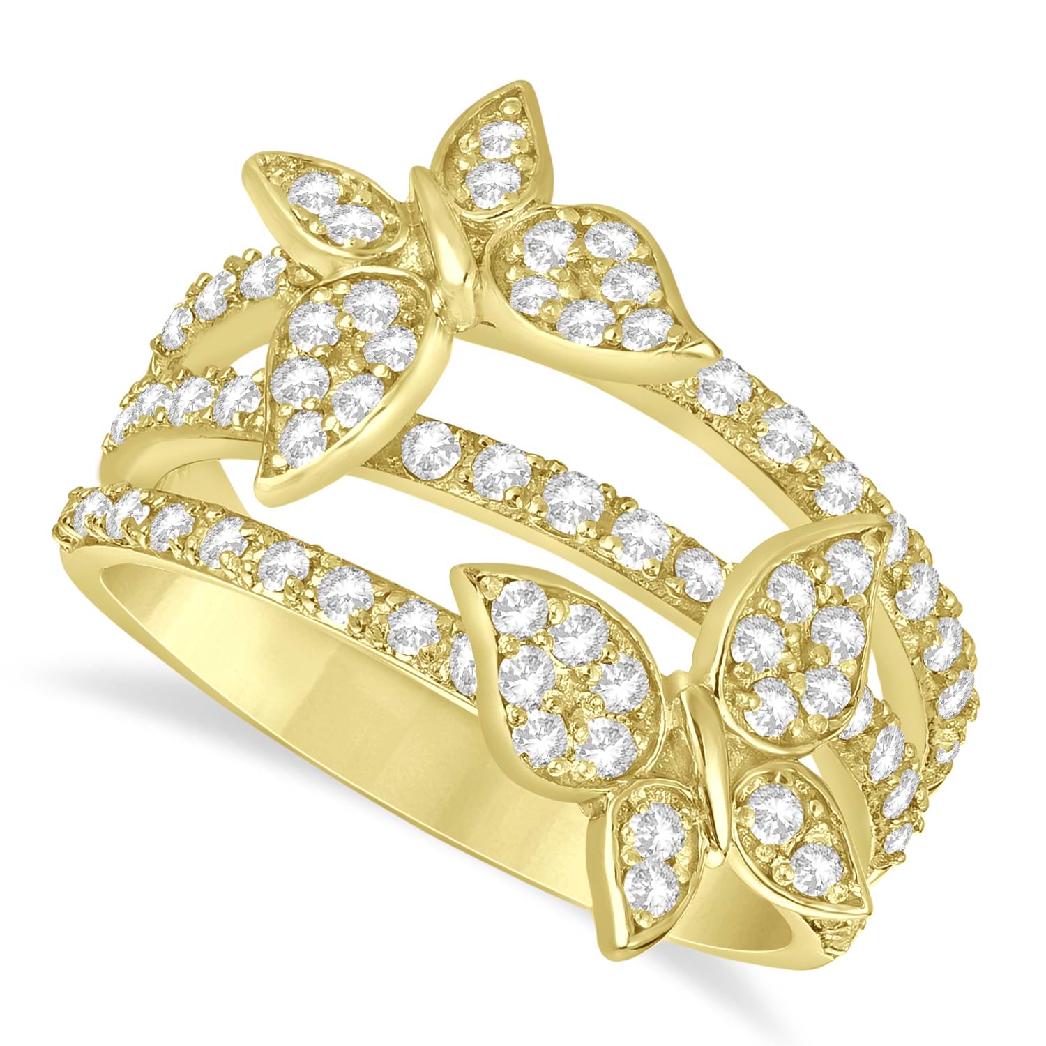 Diamond Butterfly Ring 14k Yellow Gold (0.75ct)