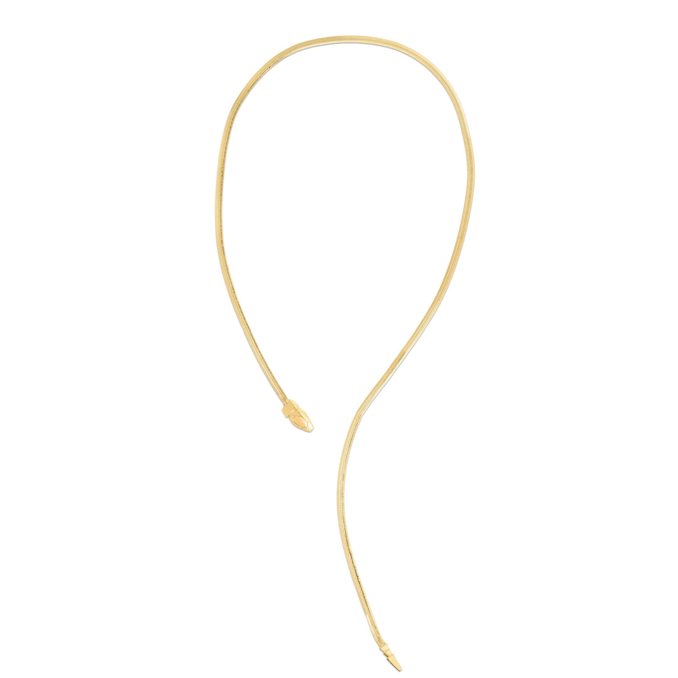 Serpant with adjustable head clasp Pendant Necklace 14K Yellow Gold