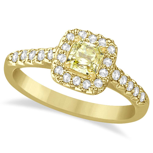 Radiant Yellow Canary Diamond Engagement Ring 18k Yellow Gold (0.75ct)
