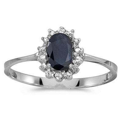 Princess Diana Inspired Lab Created Blue Sapphire Ring with Diamond Halo (3  CT, AAAA Grade), 14K Yellow Gold, US 12.00 - Walmart.com