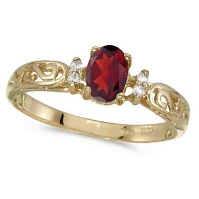 Ruby and Diamond Filigree Ring Antique Style 14k White Gold