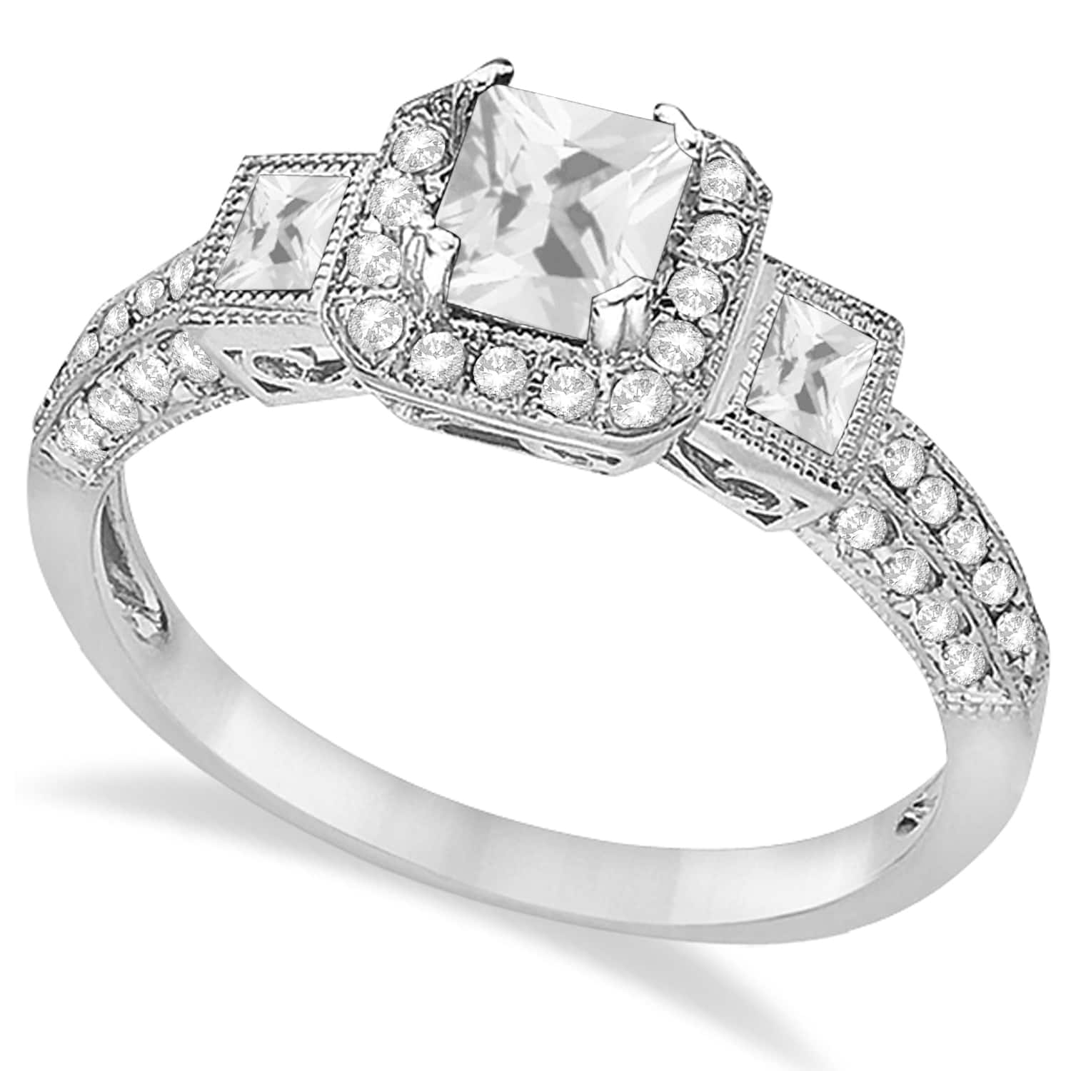 Diamond Engagement Ring 14k White Gold (1.35ctw)