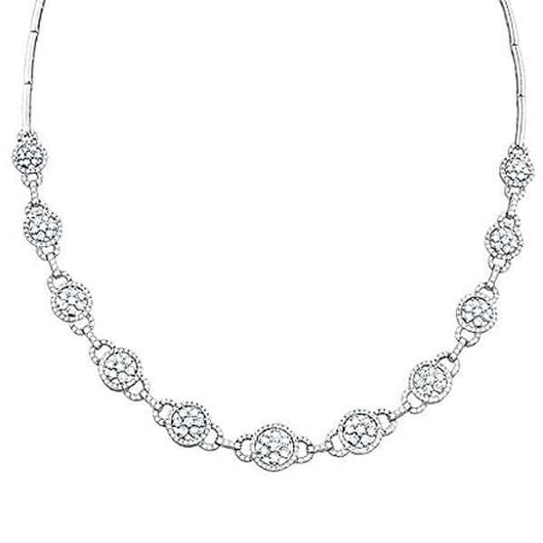 5.15ct 14k White Gold Diamond Necklace