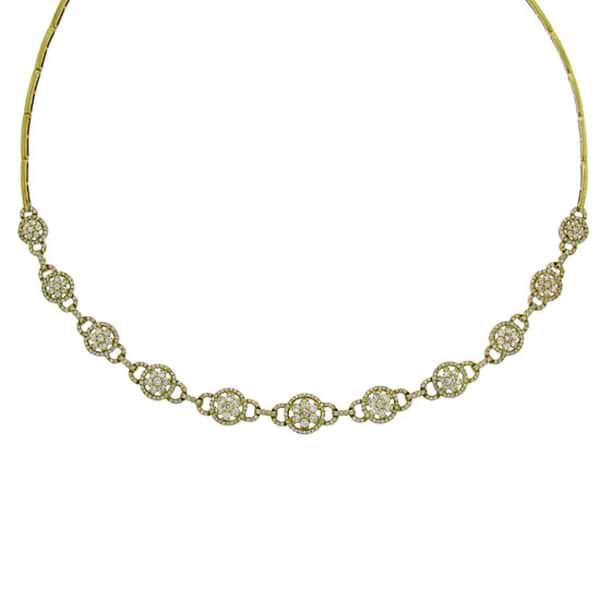 5.15ct 14k Yellow Gold Diamond Necklace