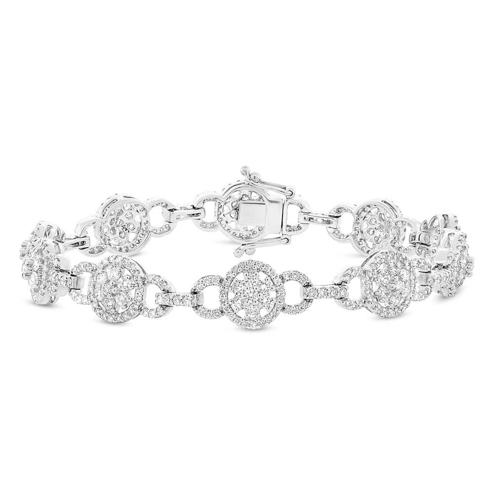 3.40ct 14k White Gold Diamond Lady's Bracelet
