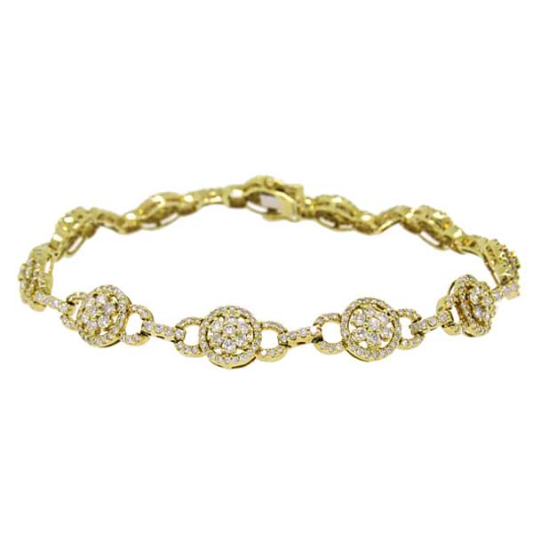 3.40ct 14k Yellow Gold Diamond Lady's Bracelet