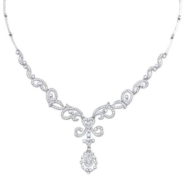 1.55ct 14k White Gold Diamond Necklace