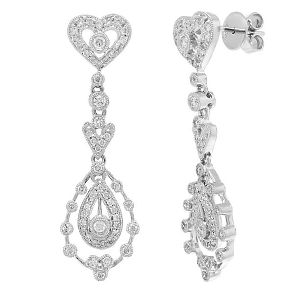 0.73ct 14k White Gold Diamond Earrings