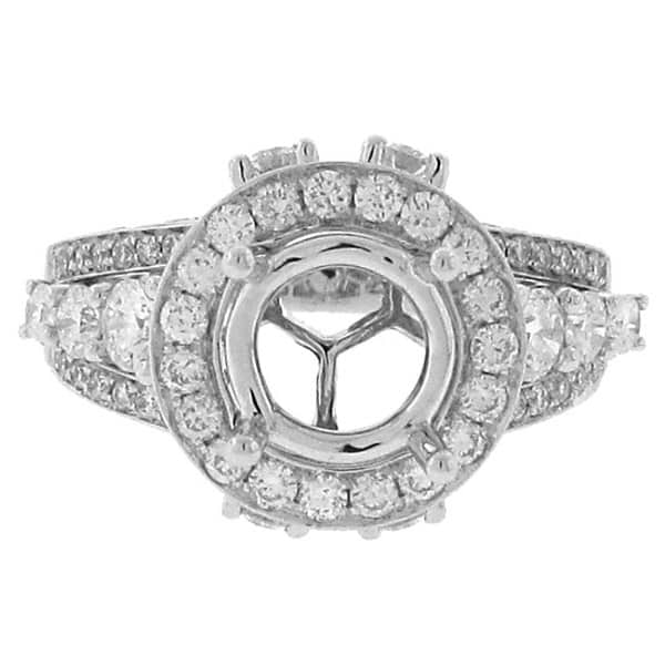 1.65ct 18k White Gold Diamond Semi-mount Ring