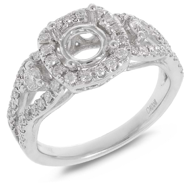 0.70ct 18k White Gold Diamond Semi-mount Ring