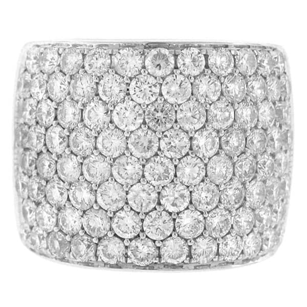 3.75ct 14k White Gold Diamond Pave Lady's Ring