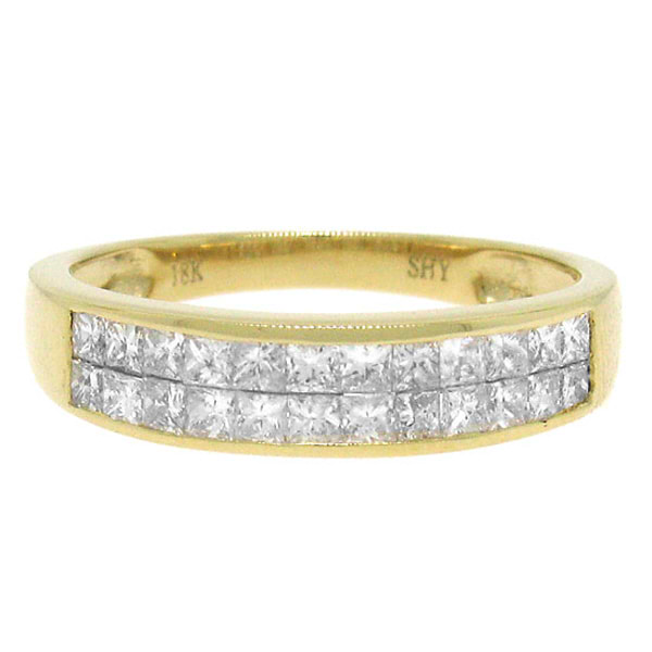 0.55ct 18k Yellow Gold Diamond Invisible Lady's Band
