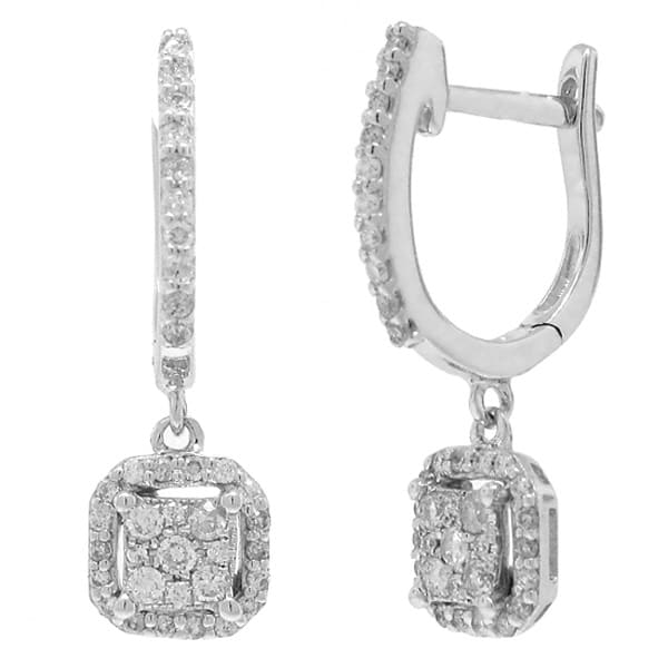 0.32ct 14k White Gold Diamond Earrings