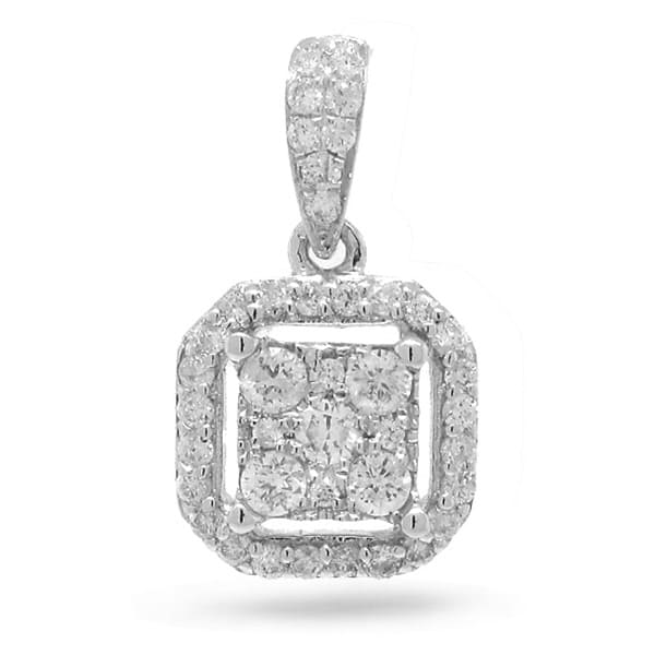 0.29ct 14k White Gold Diamond Pendant Necklace