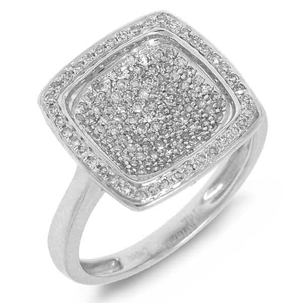 0.43ct 14k White Gold Diamond Pave Lady's Ring