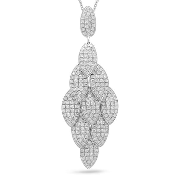 1.53ct 14k White Gold Diamond Pendant Necklace