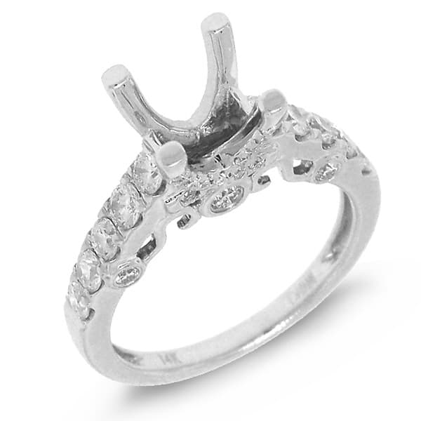 0.60ct 14k White Gold Diamond Semi-mount Ring