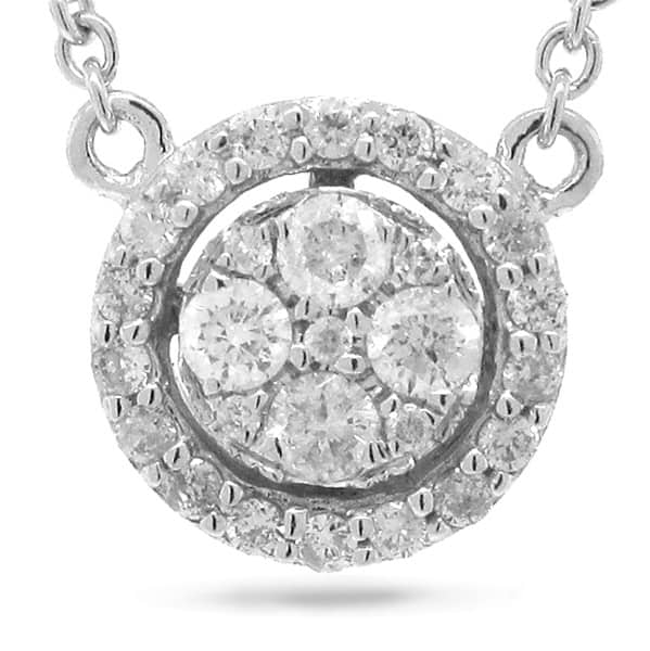 0.28ct 14k White Gold Diamond Necklace