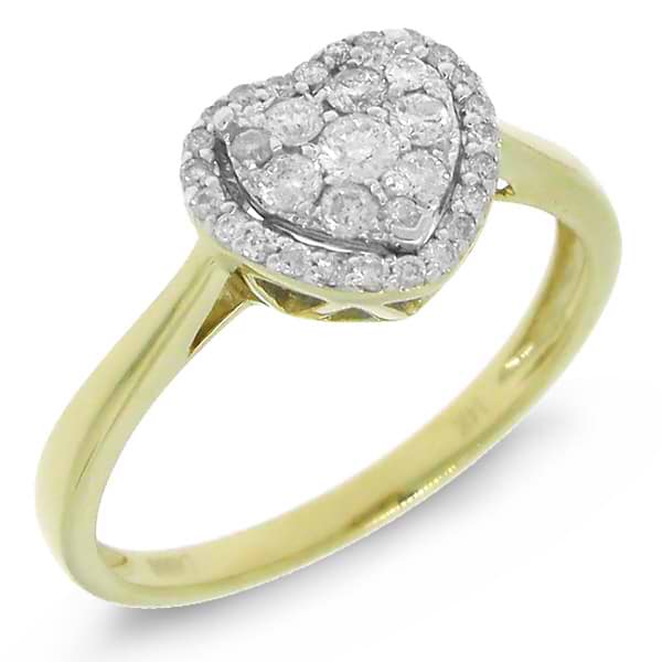 0.31ct 14k Two-tone Gold Diamond Heart Ring