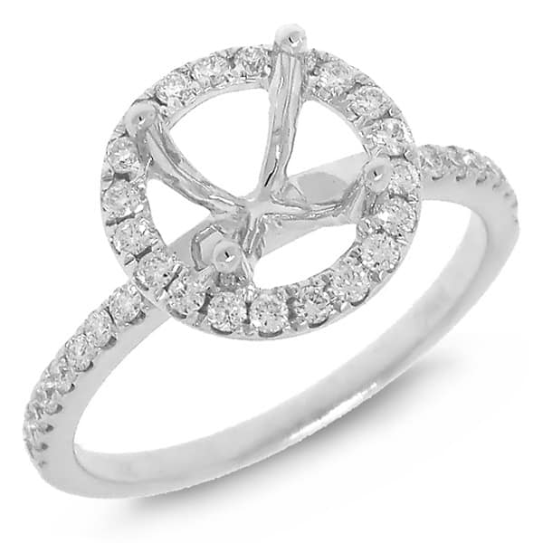 0.36ct 18k White Gold Diamond Semi-mount Ring