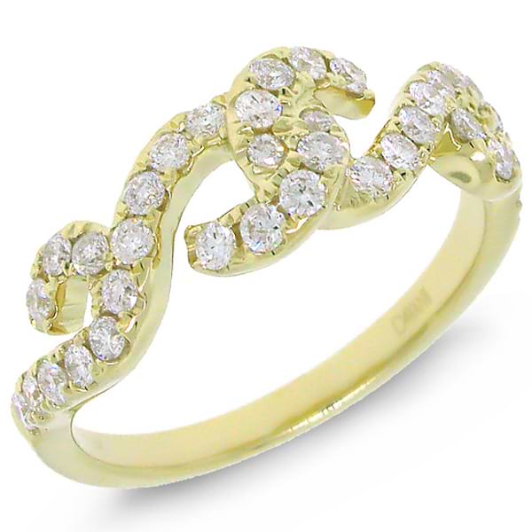 0.62ct 14k Yellow Gold Diamond Lady's Ring