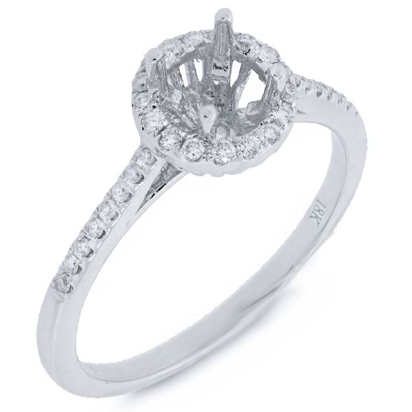 0.20ct 18k White Gold Diamond Semi-mount Ring