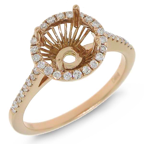 0.23ct 18k White Gold Diamond Semi-mount Ring
