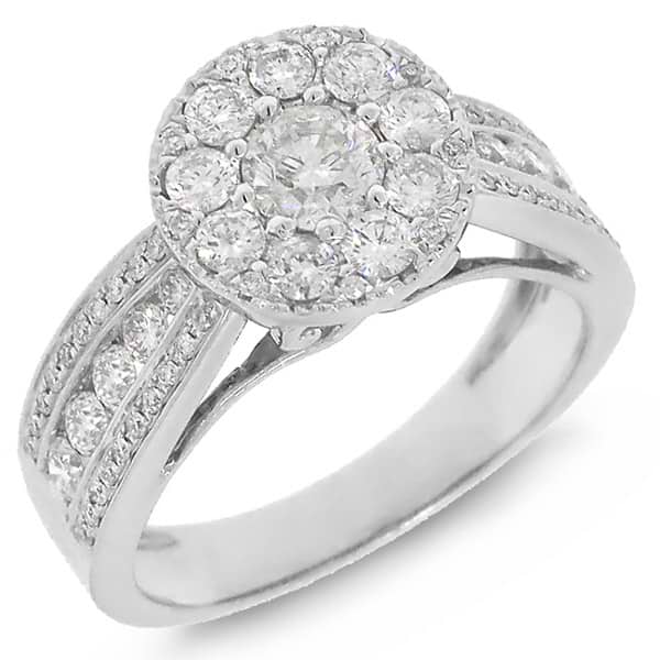 1.25ct 14k White Gold Diamond Lady's Ring