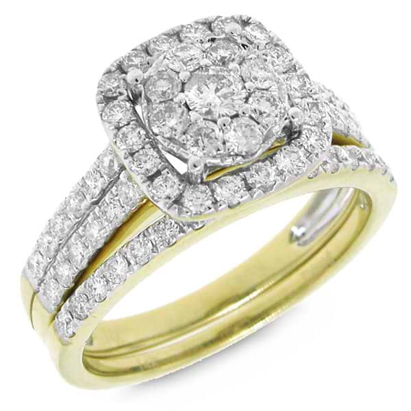 1.06ct 14k Yellow Gold Diamond Lady's Ring 2-pc