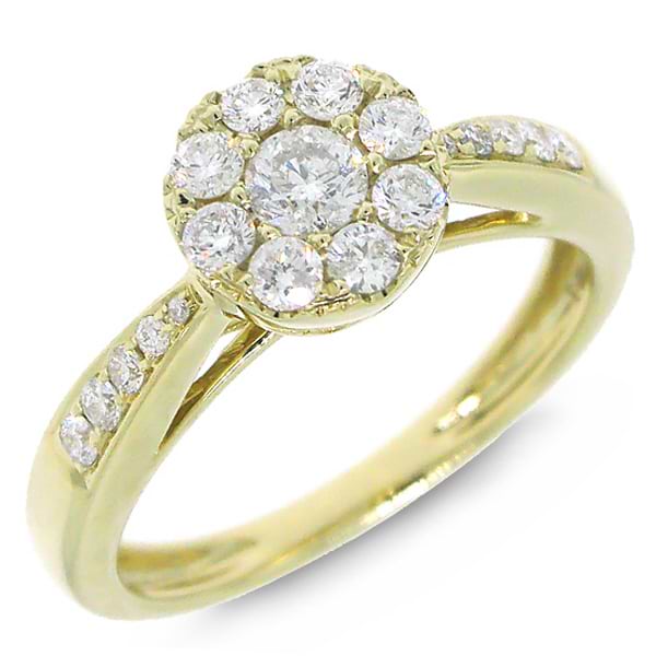 0.58ct 14k Yellow Gold Diamond Lady's Ring