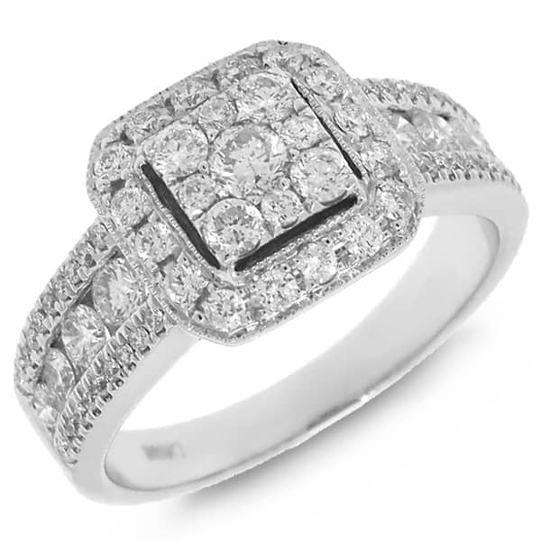 0.94ct 14k White Gold Diamond Lady's Ring