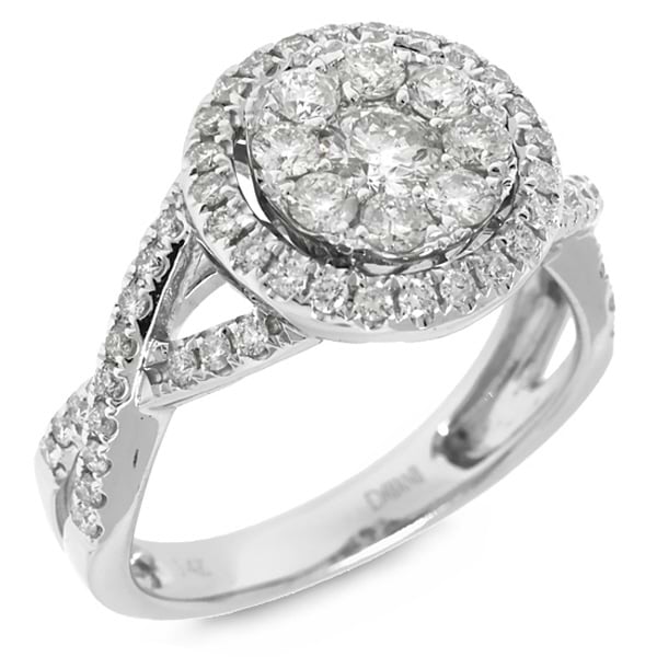1.06ct 14k White Gold Diamond Lady's Ring