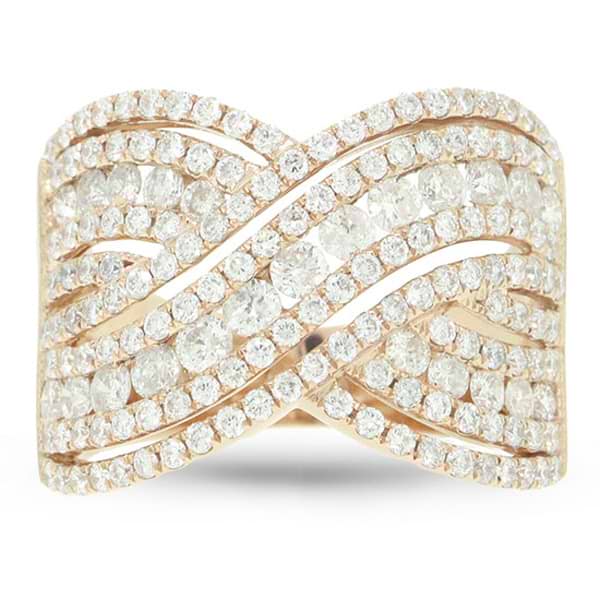 1.89ct 14k Rose Gold Diamond Lady's Ring