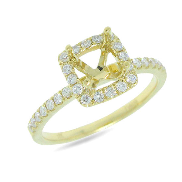0.30ct 18k Yellow Gold Diamond Semi-mount Ring