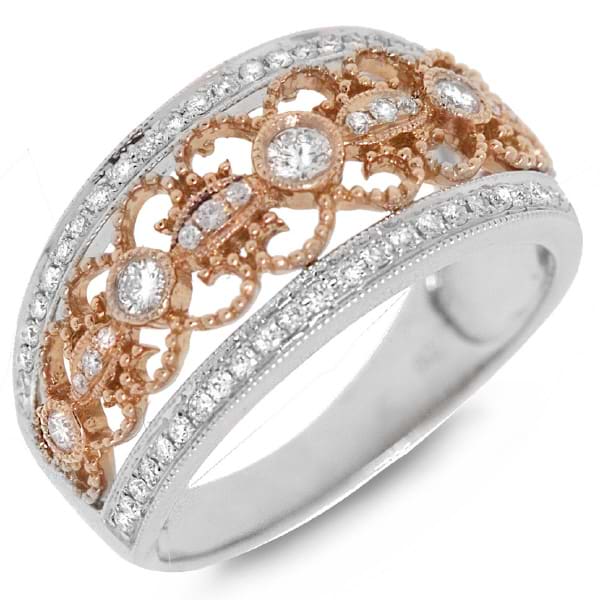 0.50ct 18k Two-tone Rose Gold Diamond Lady's Ring