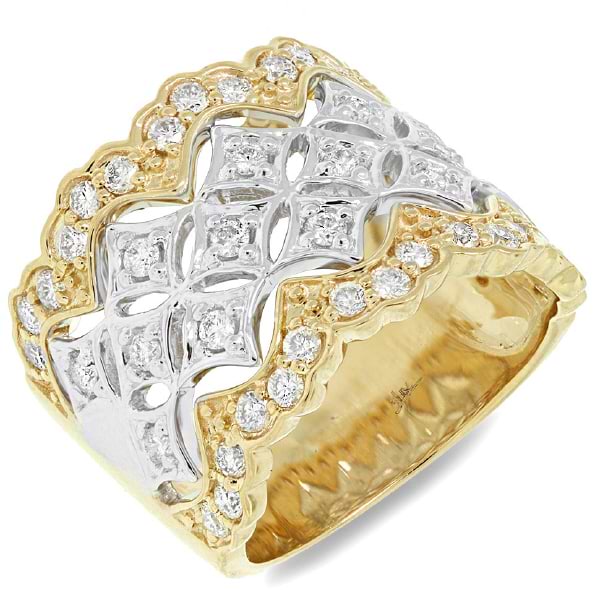 0.83ct 18k Two-tone Gold Diamond Lady's Ring