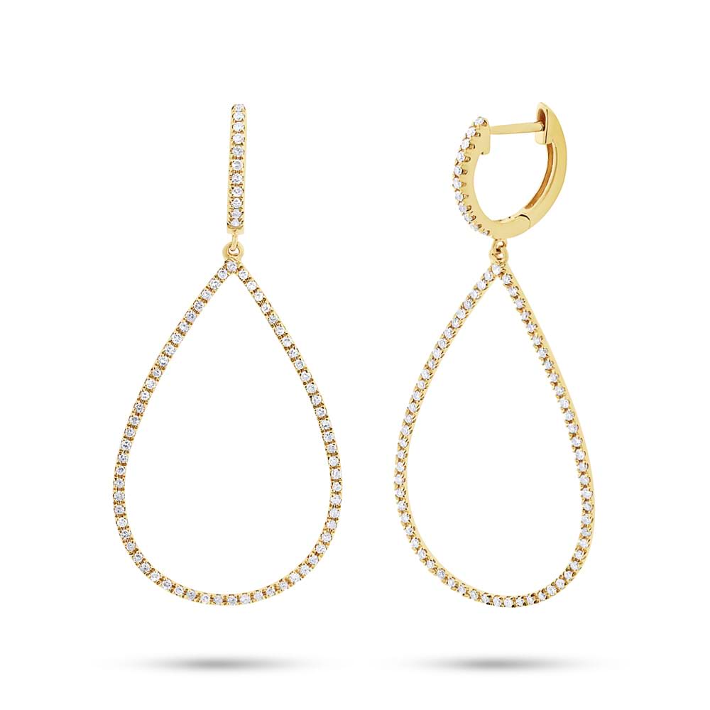 0.52ct 14k Yellow Gold Diamond Earrings