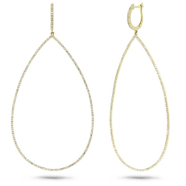 1.02ct 14k Yellow Gold Diamond Earrings