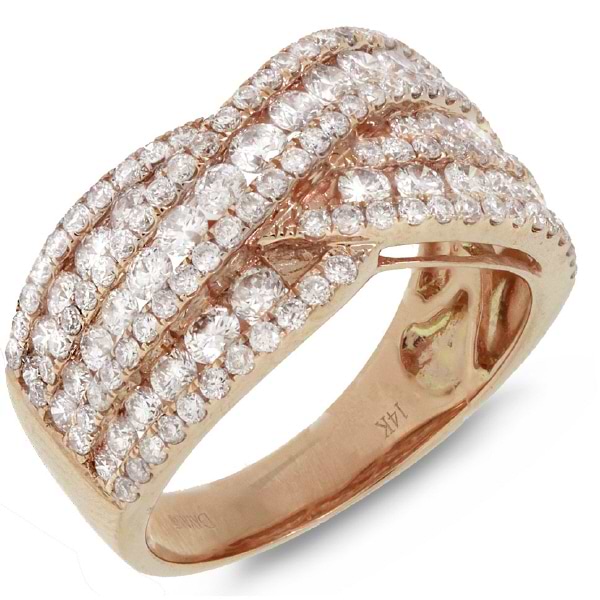 1.90ct 14k Rose Gold Diamond Lady's Ring