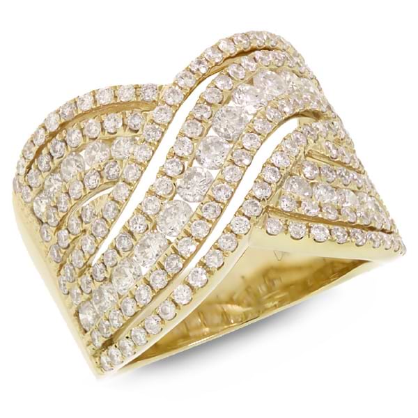 1.89ct 14k Yellow Gold Diamond Lady's Ring