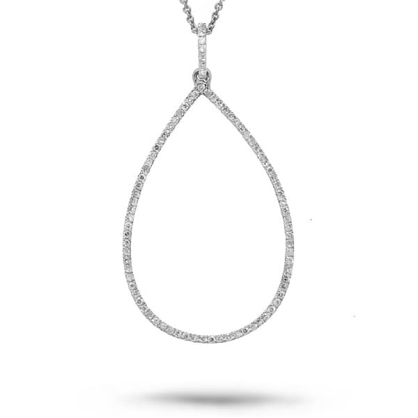 0.27ct 14k White Gold Diamond Pendant Necklace