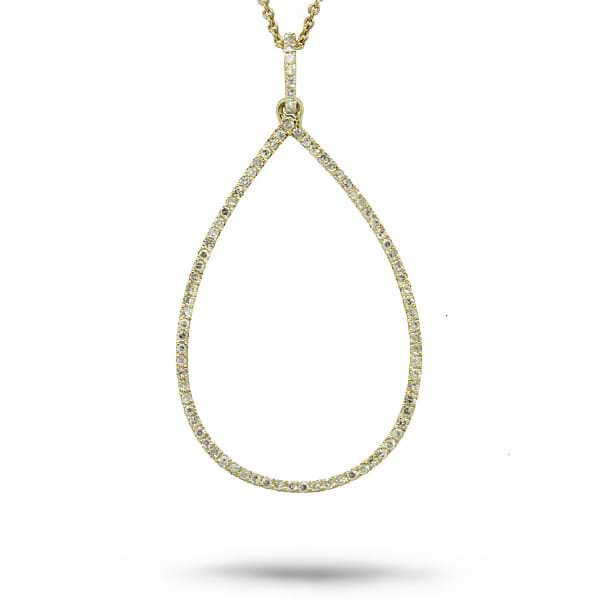 0.27ct 14k Yellow Gold Diamond Pendant Necklace