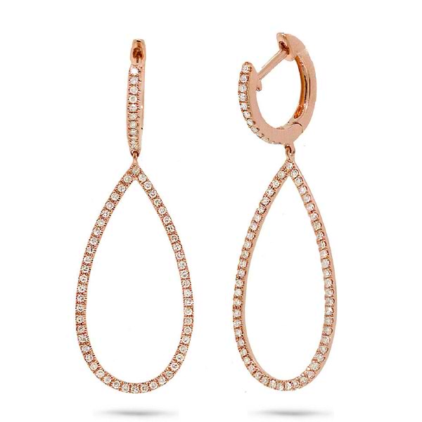 0.45ct 14k Rose Gold Diamond Earrings