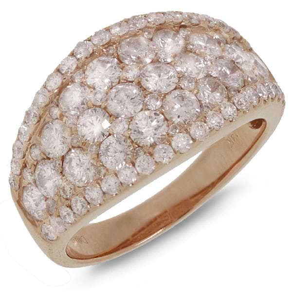 2.39ct 14k Rose Gold Diamond Lady's Ring