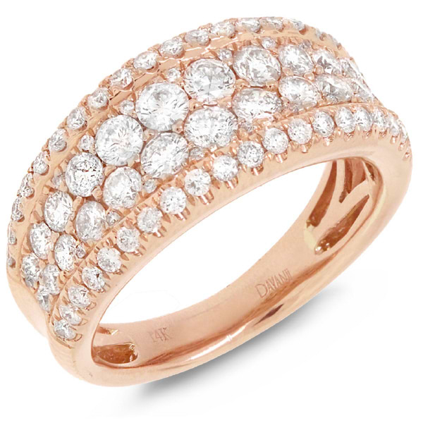 1.56ct 14k Rose Gold Diamond Lady's Ring