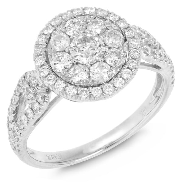 1.13ct 14k White Gold Diamond Lady's Ring