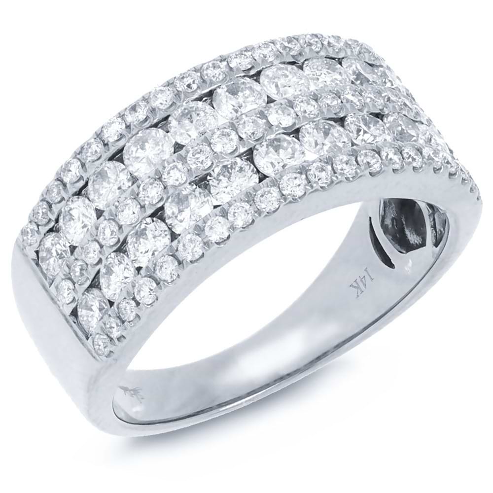 1.64ct 14k White Gold Diamond Lady's Ring Size 6.5