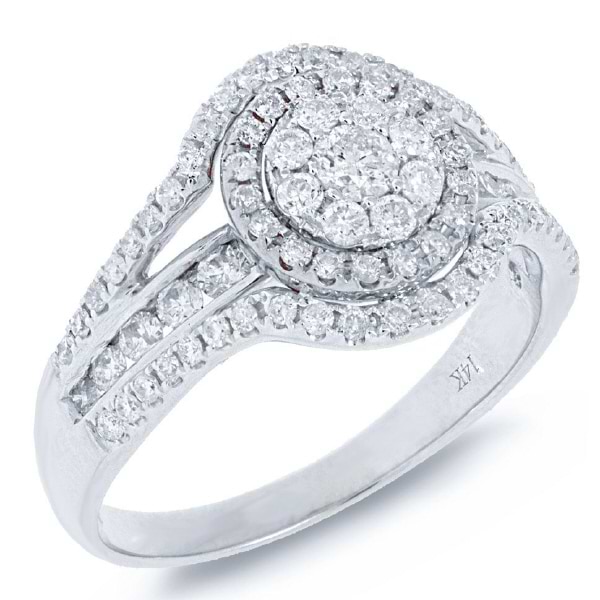 0.80ct 14k White Gold Diamond Lady's Ring
