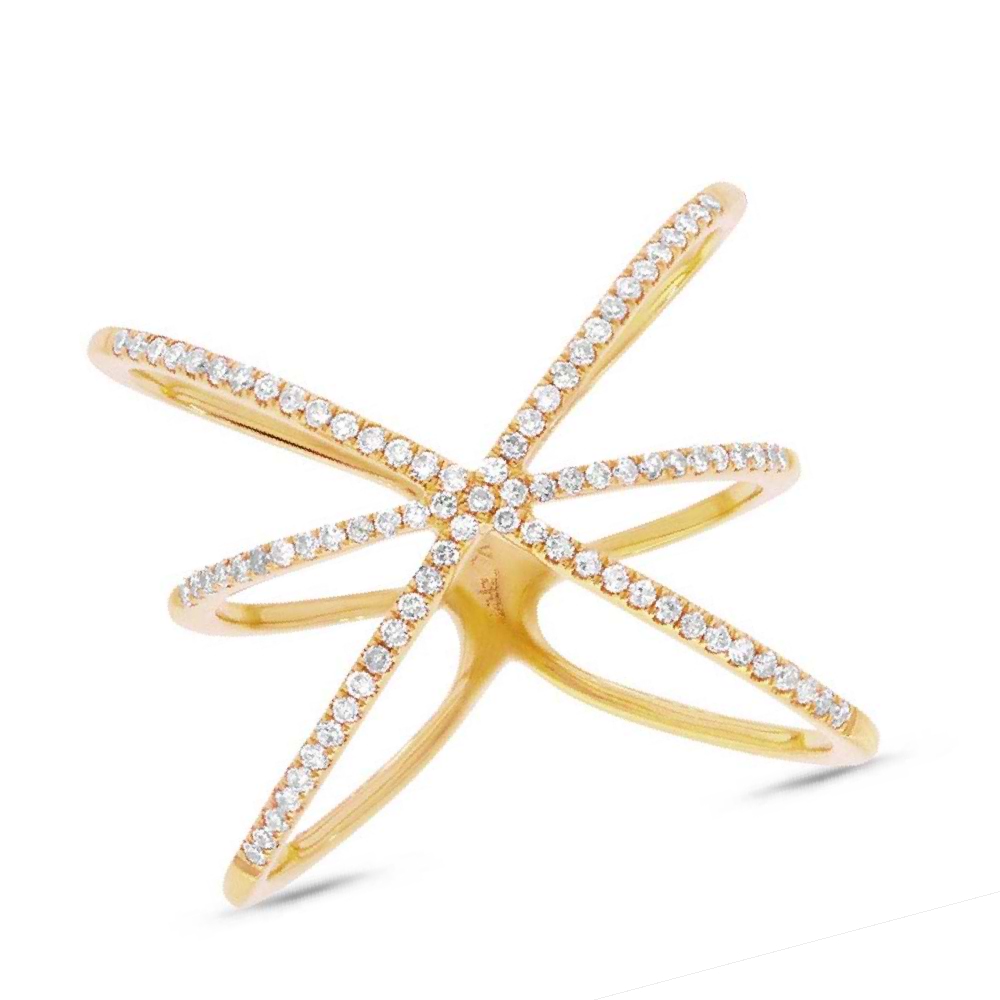 0.28ct 14k Yellow Gold Diamond Lady's Ring Size 6.5